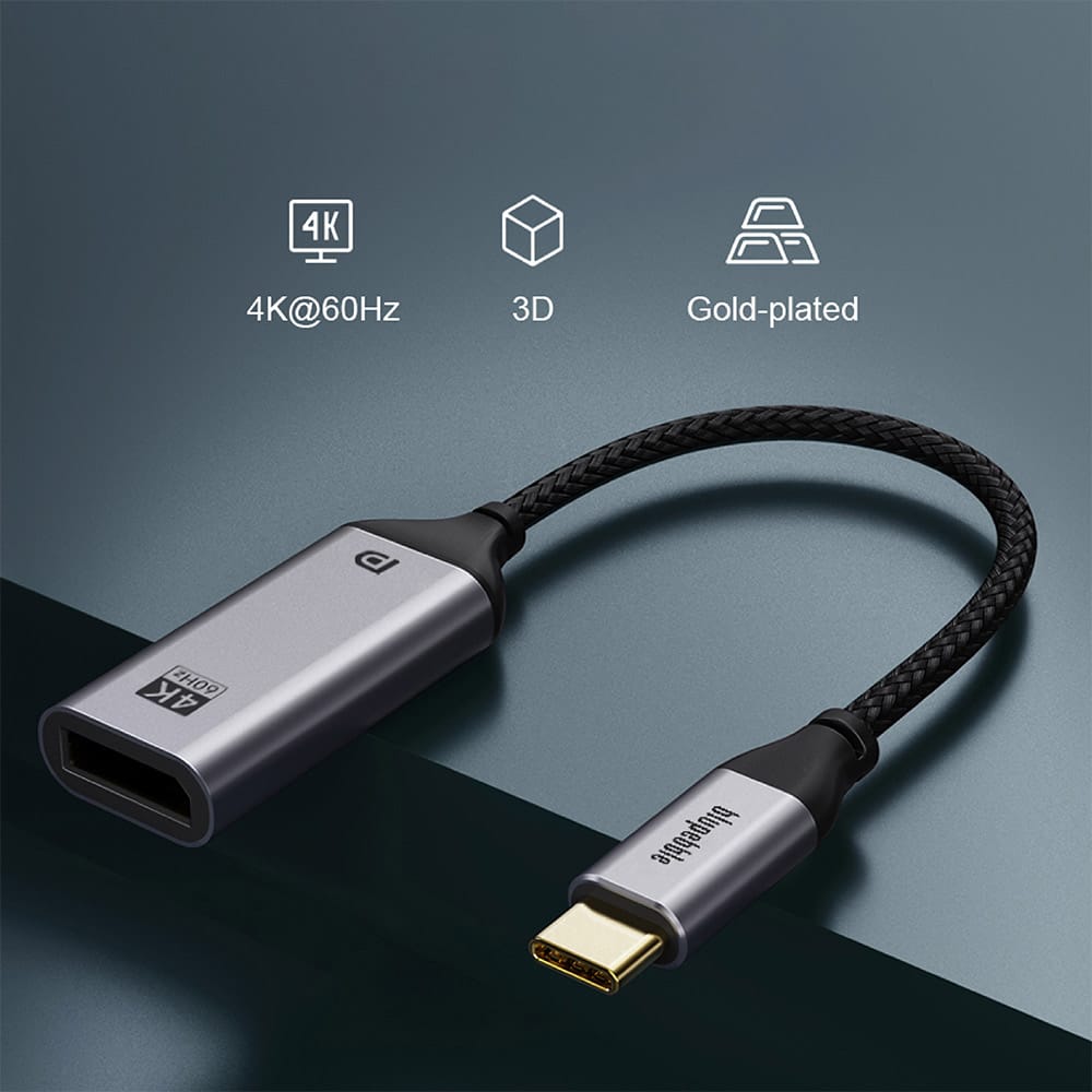BLUPEBBLE USB-C TO 4K HDMI ADAPTER GRAY  BP-C4KHDMI-GY thumbnail 2