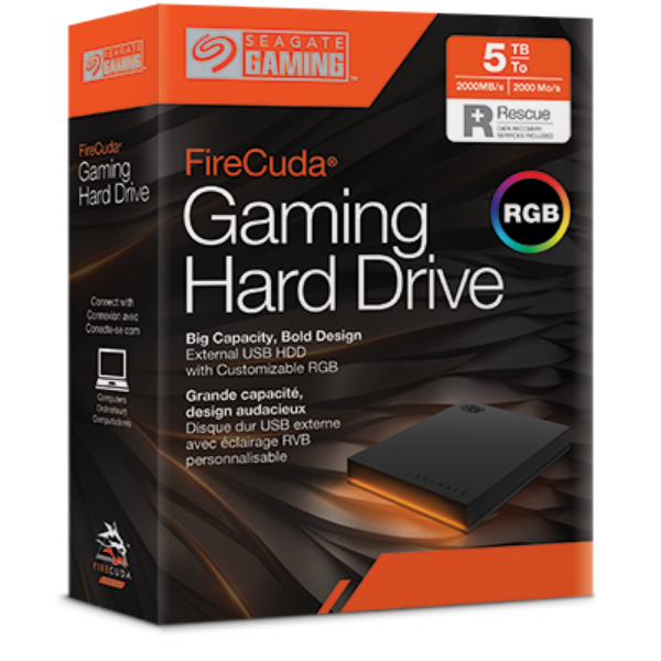 SEAGATE 1TB FIRECUDA USB 3.2 GAMING HARD DRIVE EXTERNAL HARD DRIVE STKL1000400 thumbnail 2
