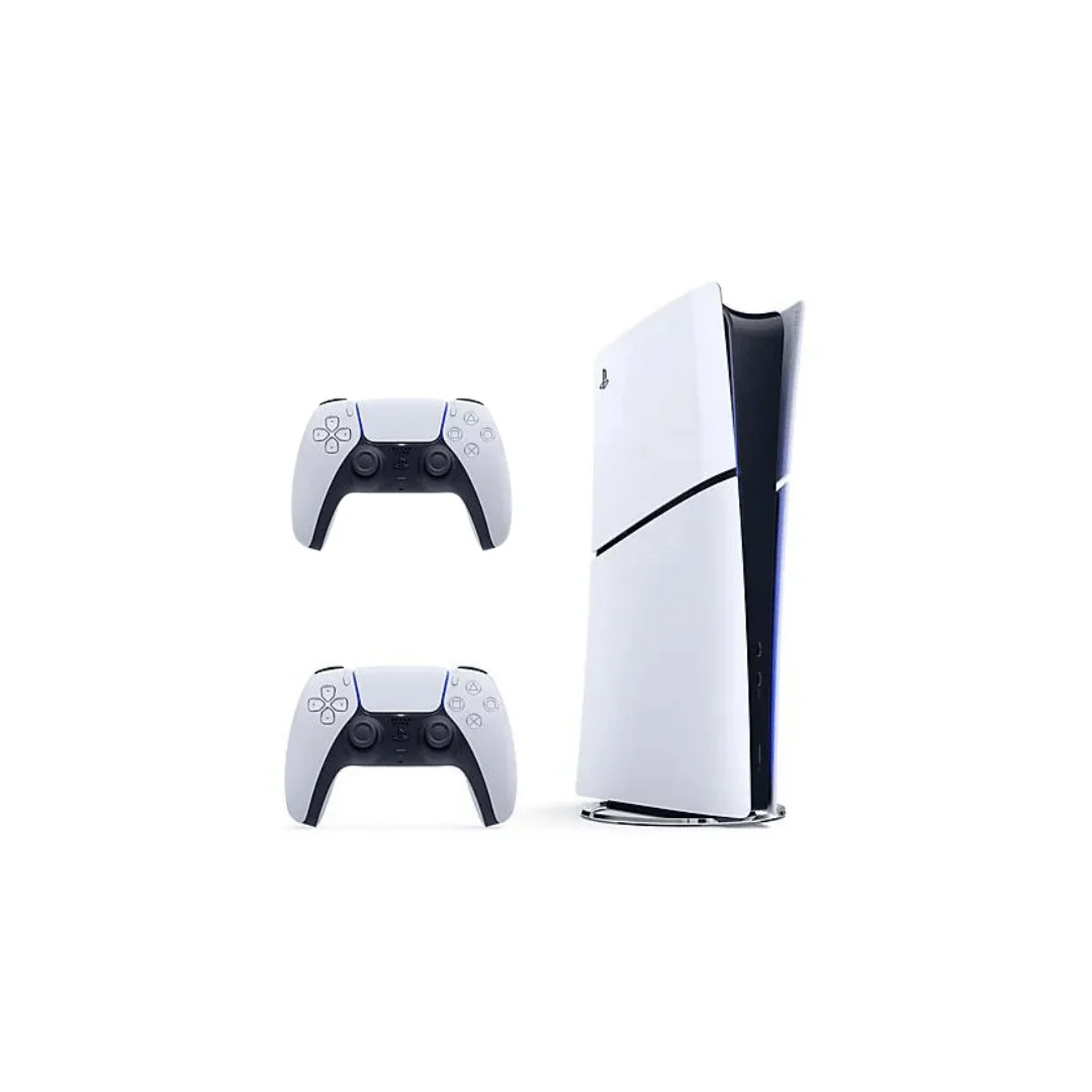 Sony PlayStation 5 Slim Console (2023) - Disc Version, White (CFI-2016) + Extra Controller Free40387