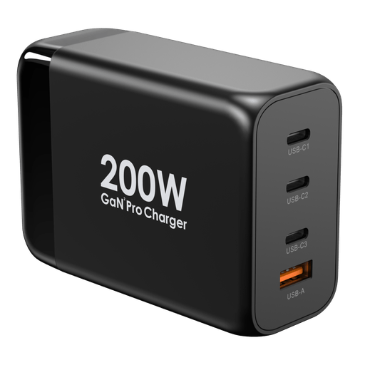 POWEROLOGY 200W GAN CHARGING TERMINAL BLACK PW3PD1Q-BK