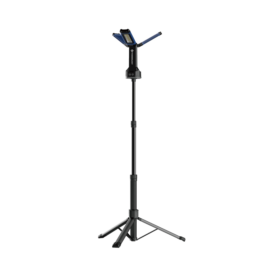 POWEROLOGY 4000MAH CAMPING LIGHT TRIPOD MAGNETIC BASE POWER BANK BLACK PWC4KLMFTL