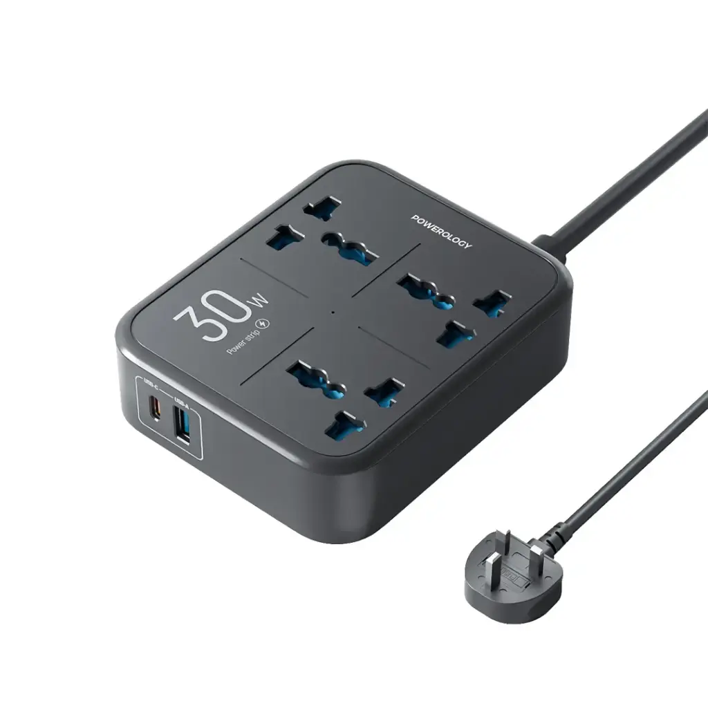 POWEROLOGY 3AC 3250W POWER STRIP BLACK PWCUQC037