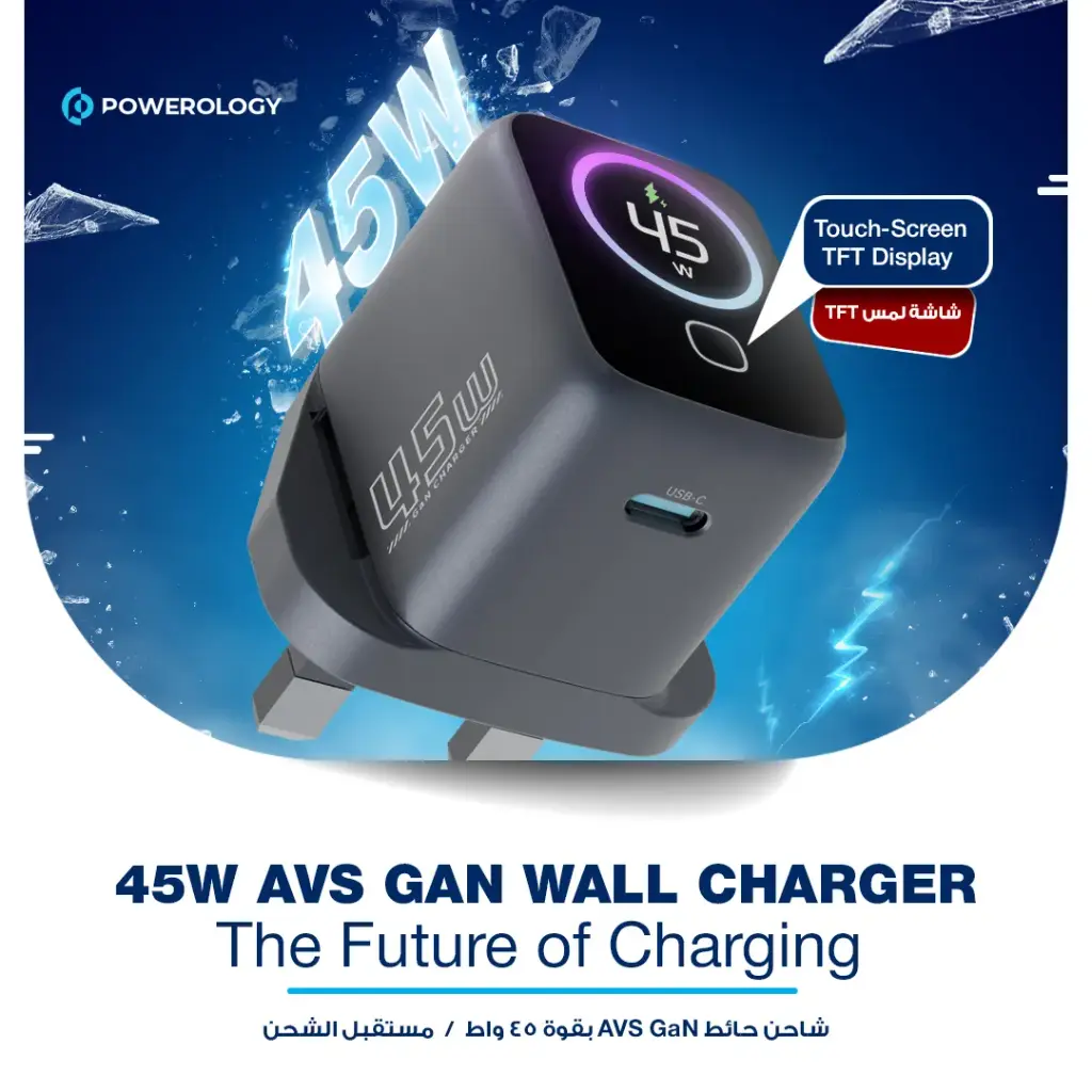 POWEROLOGY VOLTFLOW 100W AVS GAN WALL CHARGER GRAY PWCUQC070GY thumbnail 4