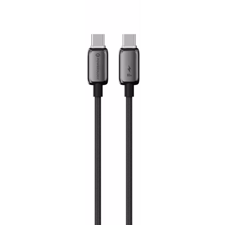 POWEROLOGY ZINCO SERIES 240W USB C CABLE 1M DARK GREY PWDC240DGY