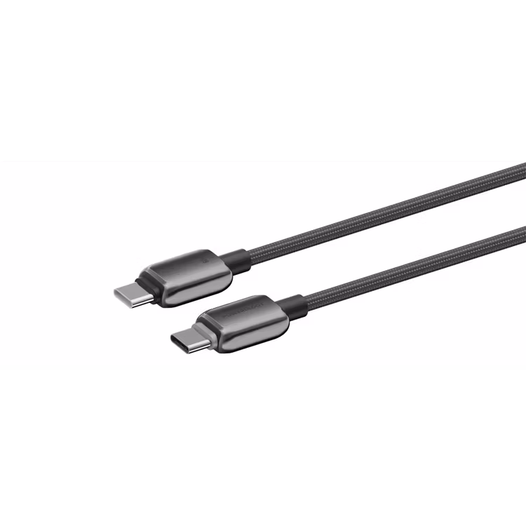 POWEROLOGY ZINCO SERIES USB C TO USB C PD60W CHARGING CABLE 1M GRAY PWDC60DGY thumbnail 2