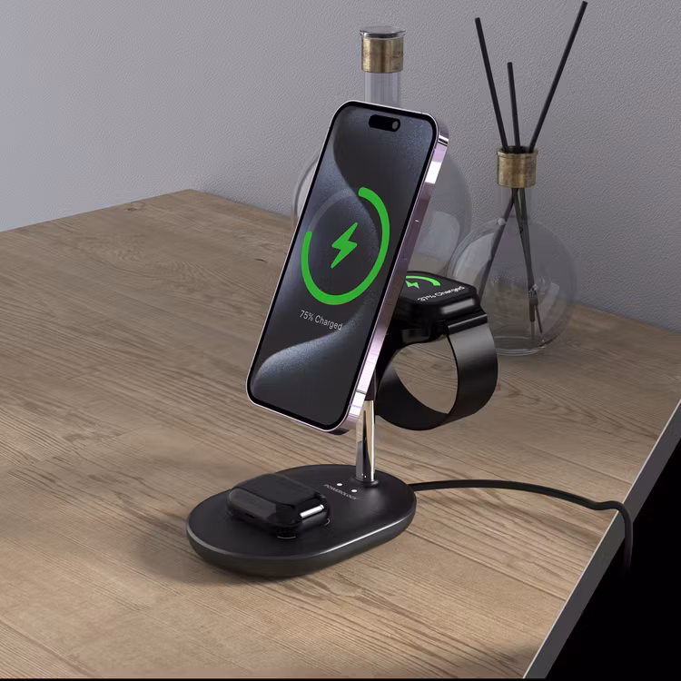 POWEROLOGY FLOREA WIRELESS CHARGING STAND BLACK PWK3000BK thumbnail 3