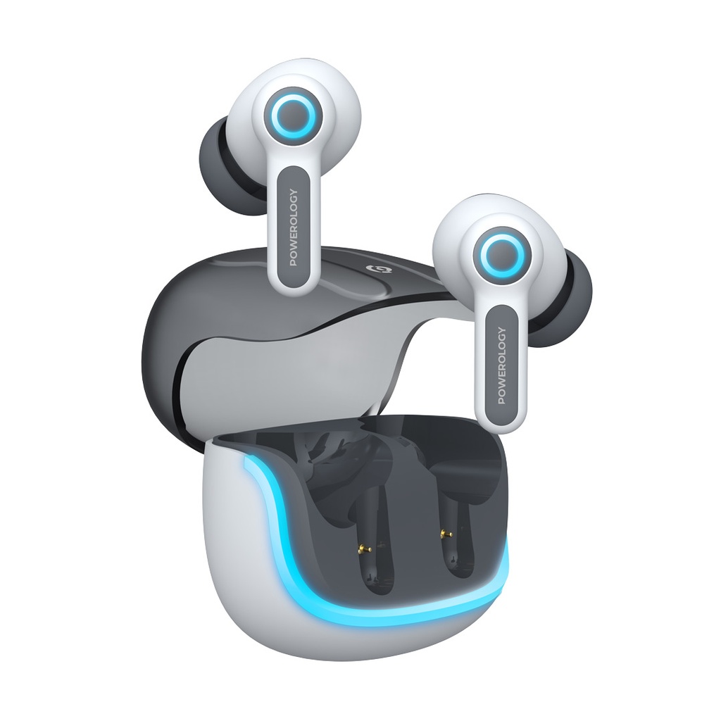 POWEROLOGY QUAD ENC TRUE WIRELESS BUDS WHITE PWLAU005WH