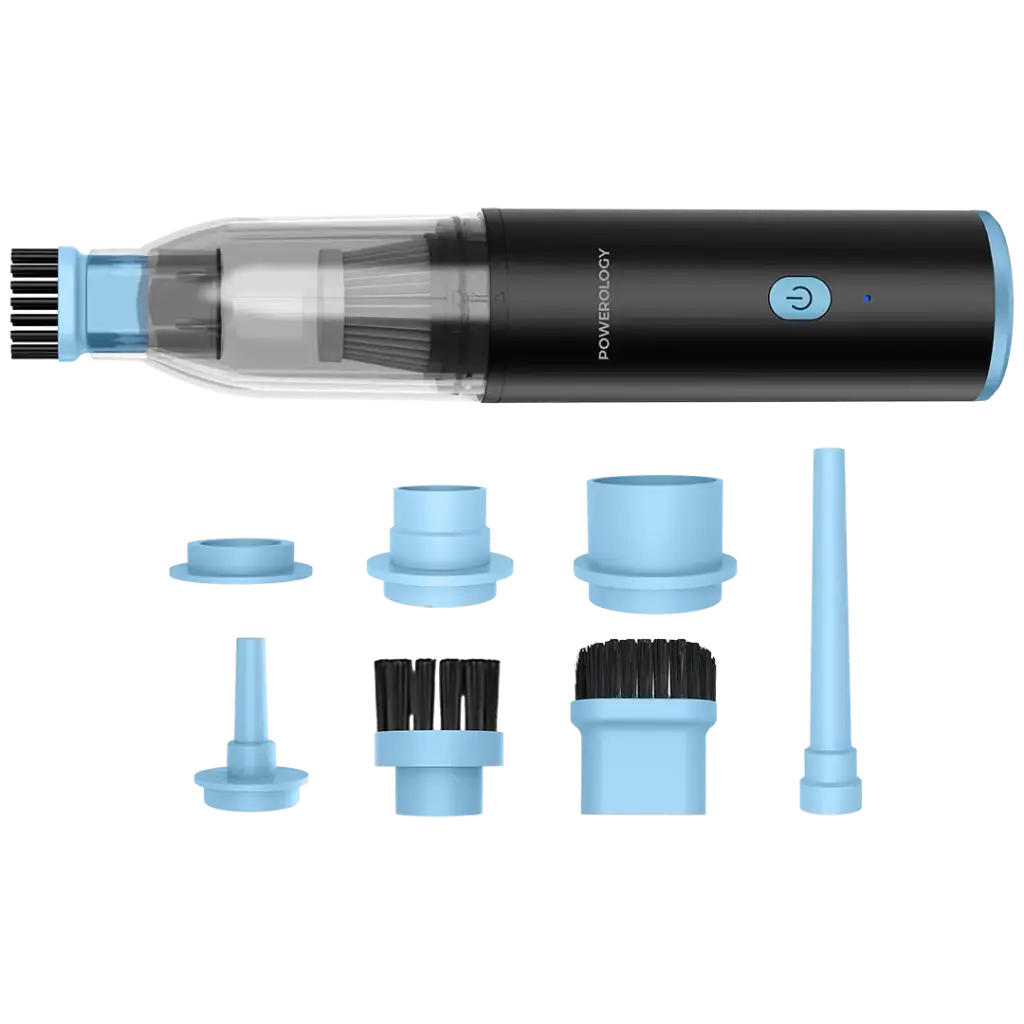 POWEROLOGY TURBOVAC 8 IN 1 HANDHELD VACUUM AND AIR DUSTER BLACK PWLFVD05BK thumbnail 2