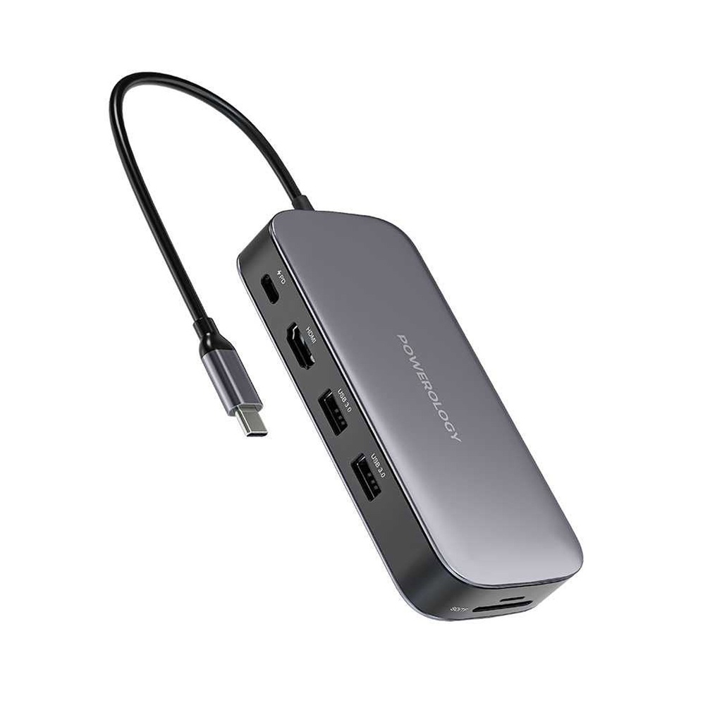 POWEROLOGY 512GB USB C AND SSD DRIVE ALL IN ONE CONNECTIVITY AND STORAGE 100W PWDSHB512 thumbnail 3