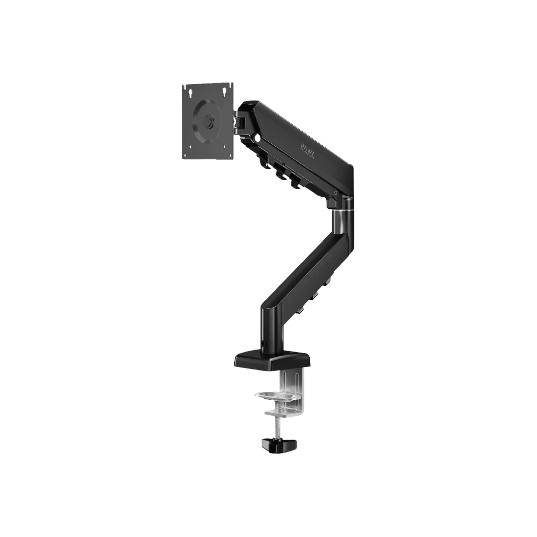PAWA SINGLE GAS SPRING COMPUTER ARM WITH 360 DEGREE ROTATION BLACK PW-CASGSM52-BK