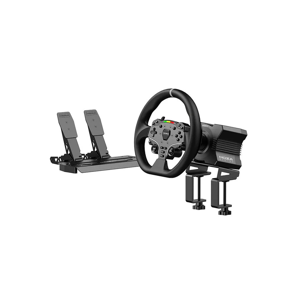 MOZA RACING R5 STEERING WHEEL + PEDALS PC BUNDLE GAMING CONTROLLER BLACK RS20