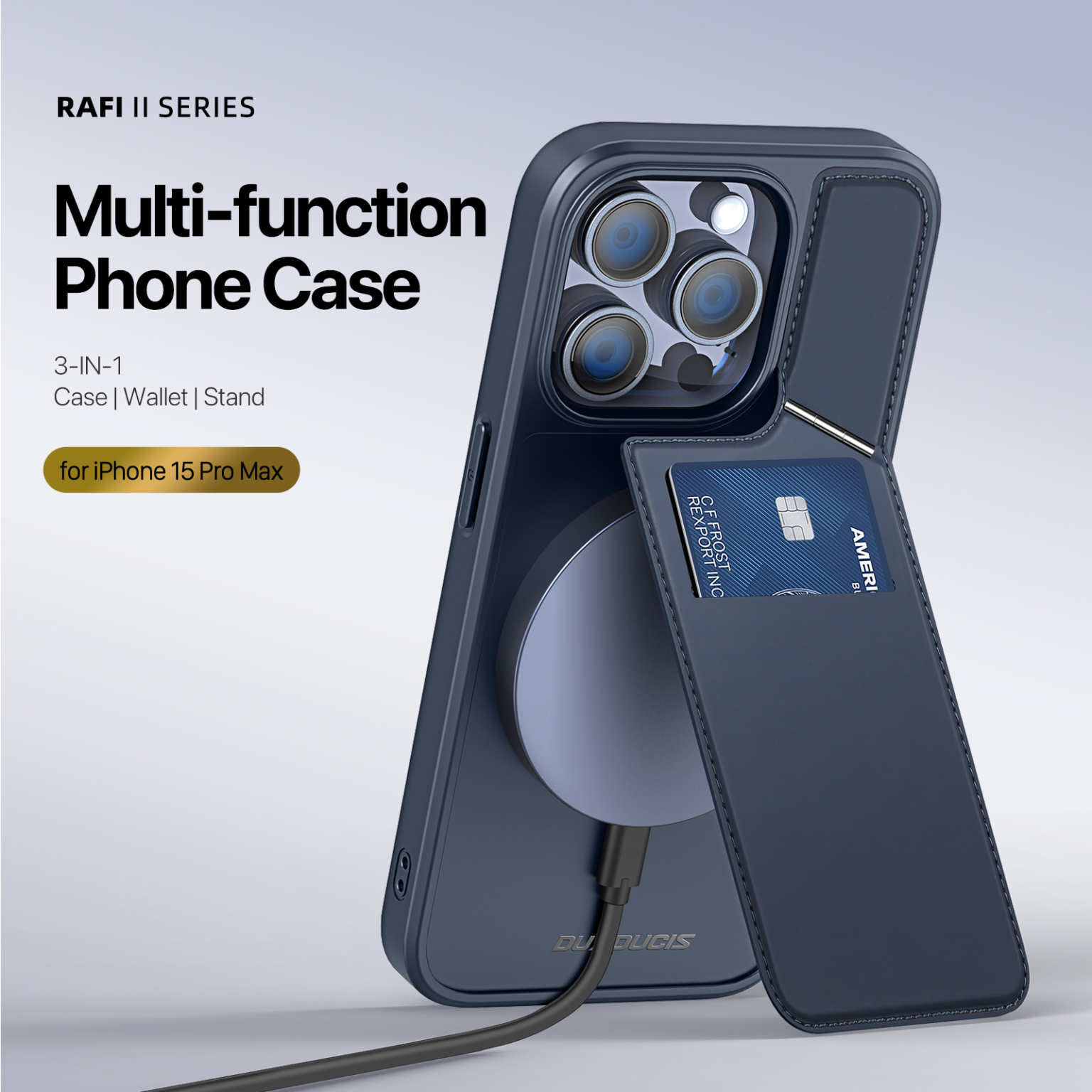 DUXDUCIS IPHONE 15 PRO MAX RAFI II MAG CASE BLUE RAFI-00271 thumbnail 3