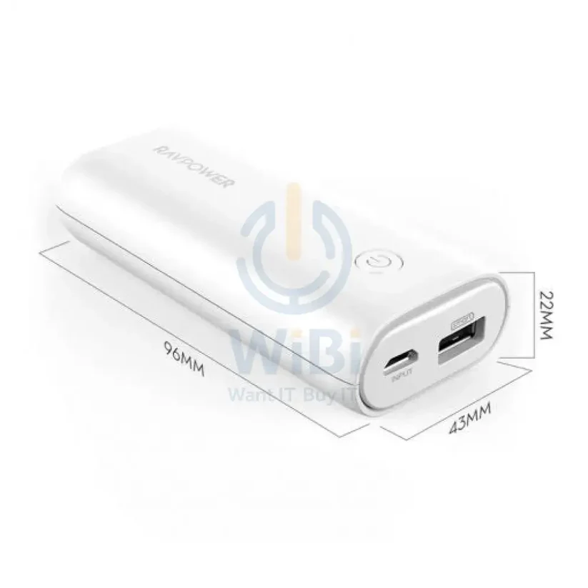 RAVPOWER 6700mAH POWER BANK ISAMRT WHITE RP-PB169 thumbnail 3