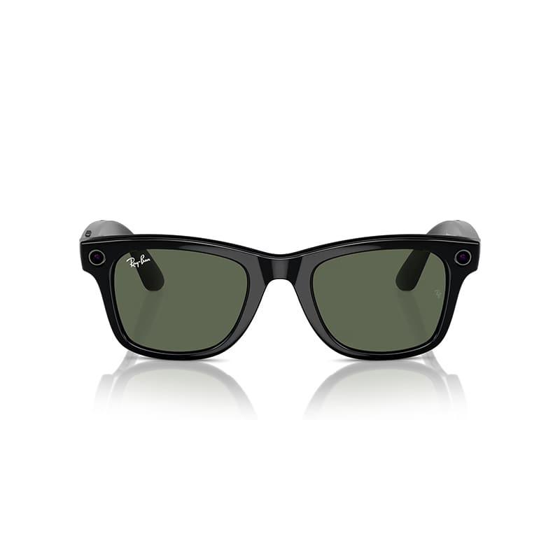 RAYBAN META HEADLINER F SHINY BLACK L G15 GREEN RW4009