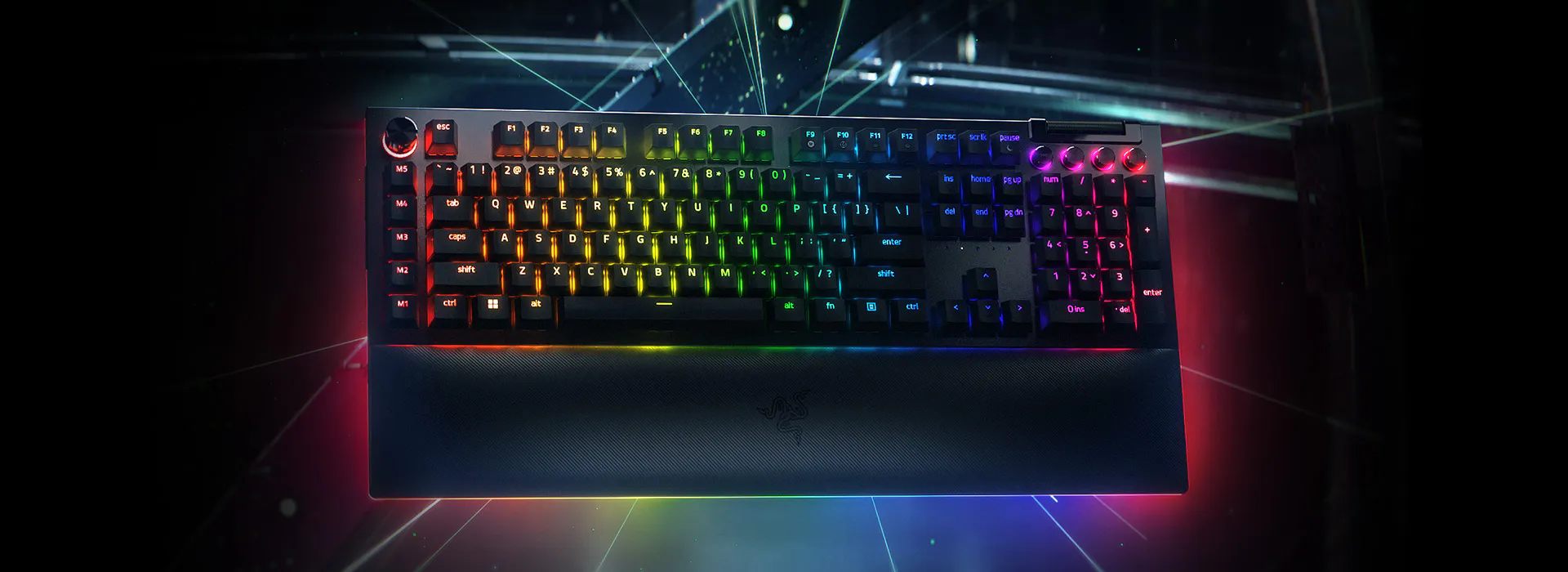 RAZER BLACKWIDOW V4 75% HOT-SWAPPABLE MECHANICAL GAMING KEYBOARD PHANTOM GREEN RZ03-05003300-R3M1 thumbnail 2