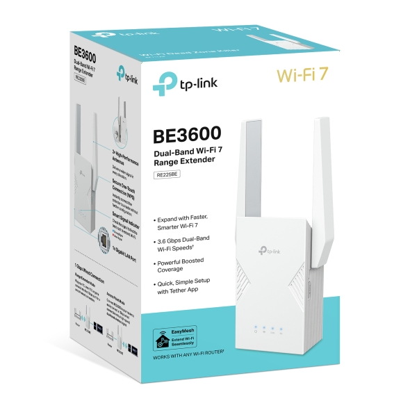 TP-LINK BE3600 DUAL BAND WIFI 7 RANGE EXTENDER RE225BE thumbnail 8