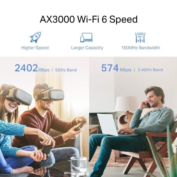 TP-LINK RANGE EXTENDER WI-FI 6 AX3000 DUAL BAND RE705X thumbnail 4