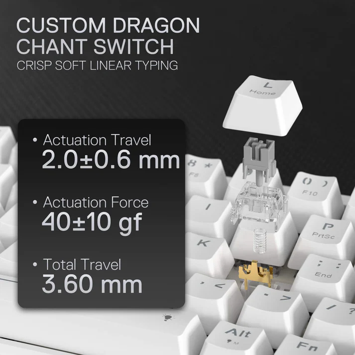 REDRAGON NOVA 68 KEYS WIRED GAMINGB KEYBOARD WHITE K709W-RGB thumbnail 7