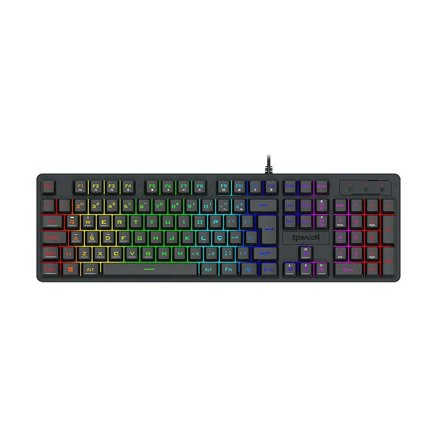 REDRAGON NETHERBANE RGB WIRED GAMING MEMBRANE KEYBOARD BLACK K521-RGB