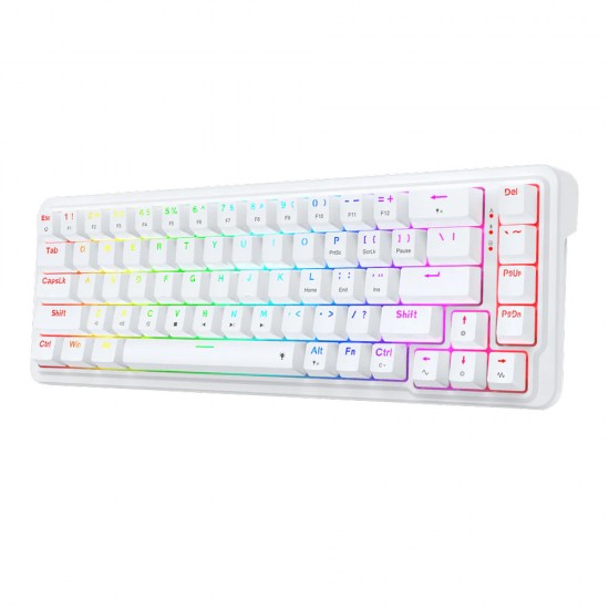 REDRAGON NOVA 68 KEYS WIRED GAMINGB KEYBOARD WHITE K709W-RGB
