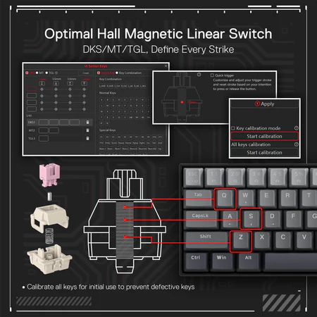 Redragon Fizz RGB Wired 61 Keys Mechanical Keyboard (K617CTB-RGB) - Compact Design with Customizable Lighting thumbnail 3