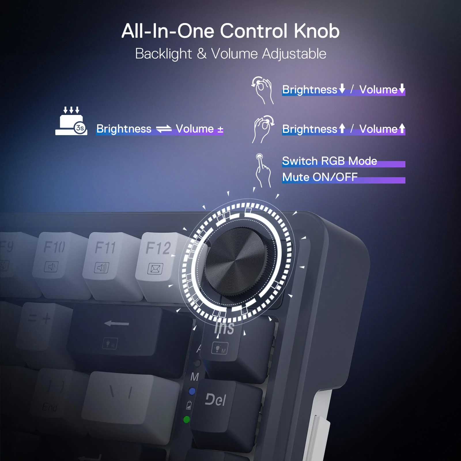 Redragon Ucal Pro Wired Gaming Keyboard (K673CPG-RGB-Pro) - Precision Performance with RGB Lighting thumbnail 9