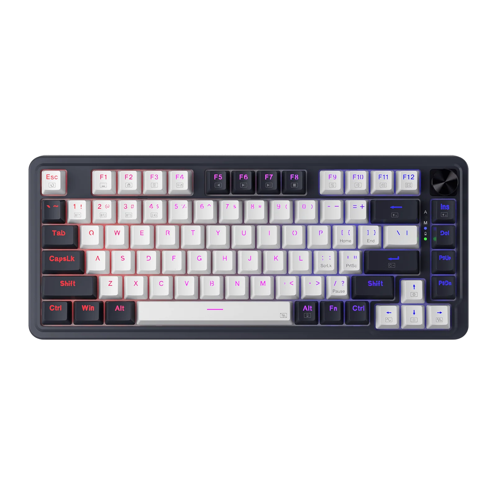 Redragon 75% Wireless Gasket Gaming Keyboard – Sleek Design Meets Exceptional Performance (White/Black, K673WB RGB Pro) thumbnail 2