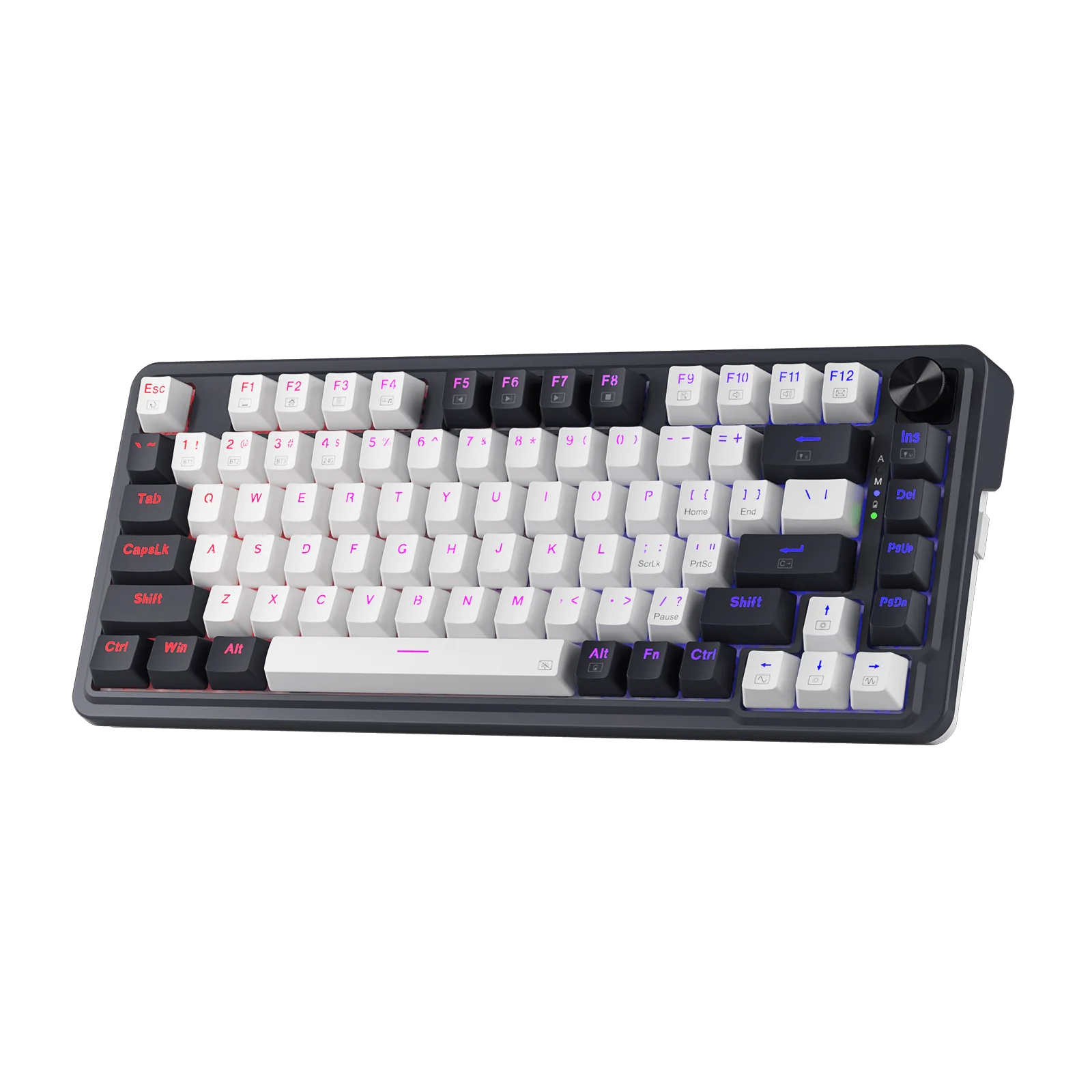 Redragon 75% Wireless Gasket Gaming Keyboard – Sleek Design Meets Exceptional Performance (White/Black, K673WB RGB Pro)