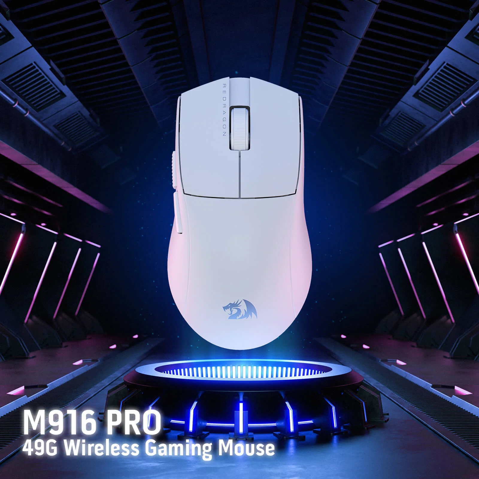 Redragon K1ng Pro M916 Wired Gaming Mouse – Precision, Power, and Style in White thumbnail 7