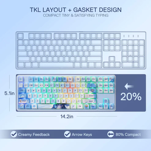 REDRAGON STAR BLADE PRO GB 80% MECHANICAL GAMING KEYBOARD  K707SP-RGB-PRO thumbnail 5