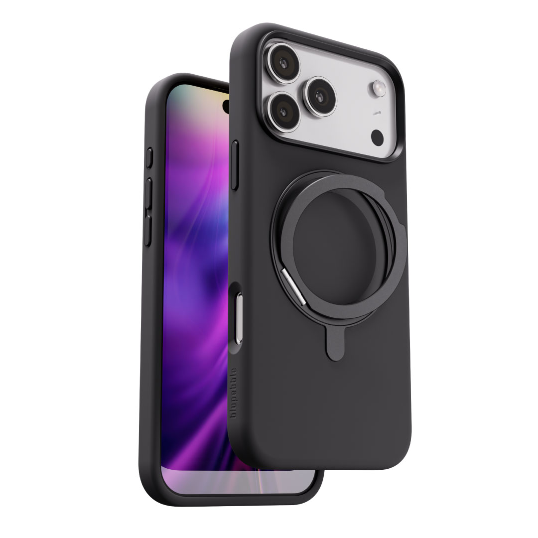 Blupebble RingFlex Case With MagSafe For iPhone 17 Pro Max Black BP-IPRGFLX17MAX-BK