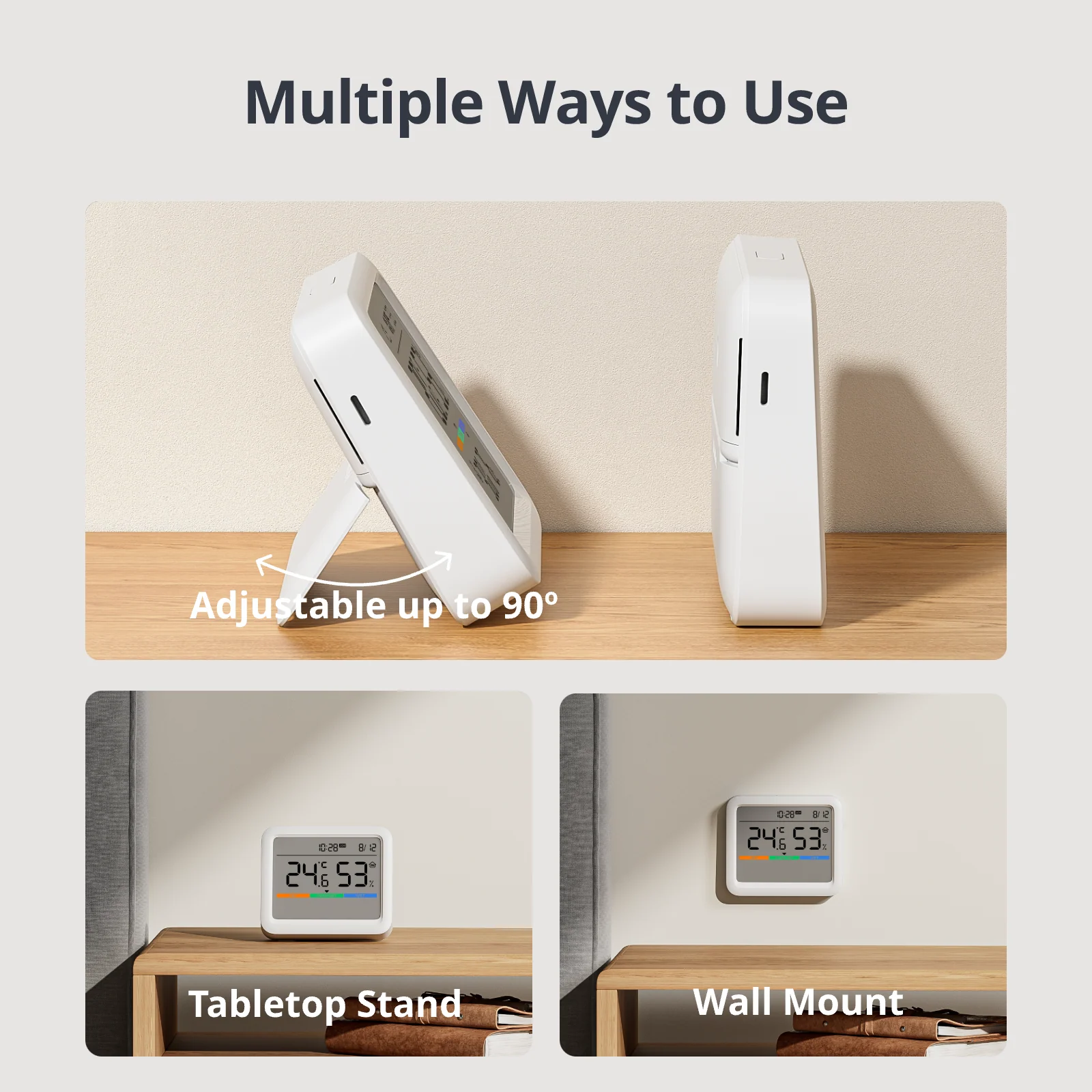SWITCHBOT SMART MONITORING TEMPARATURE HUMIDITY METER PRO WHITE W4900000 thumbnail 7