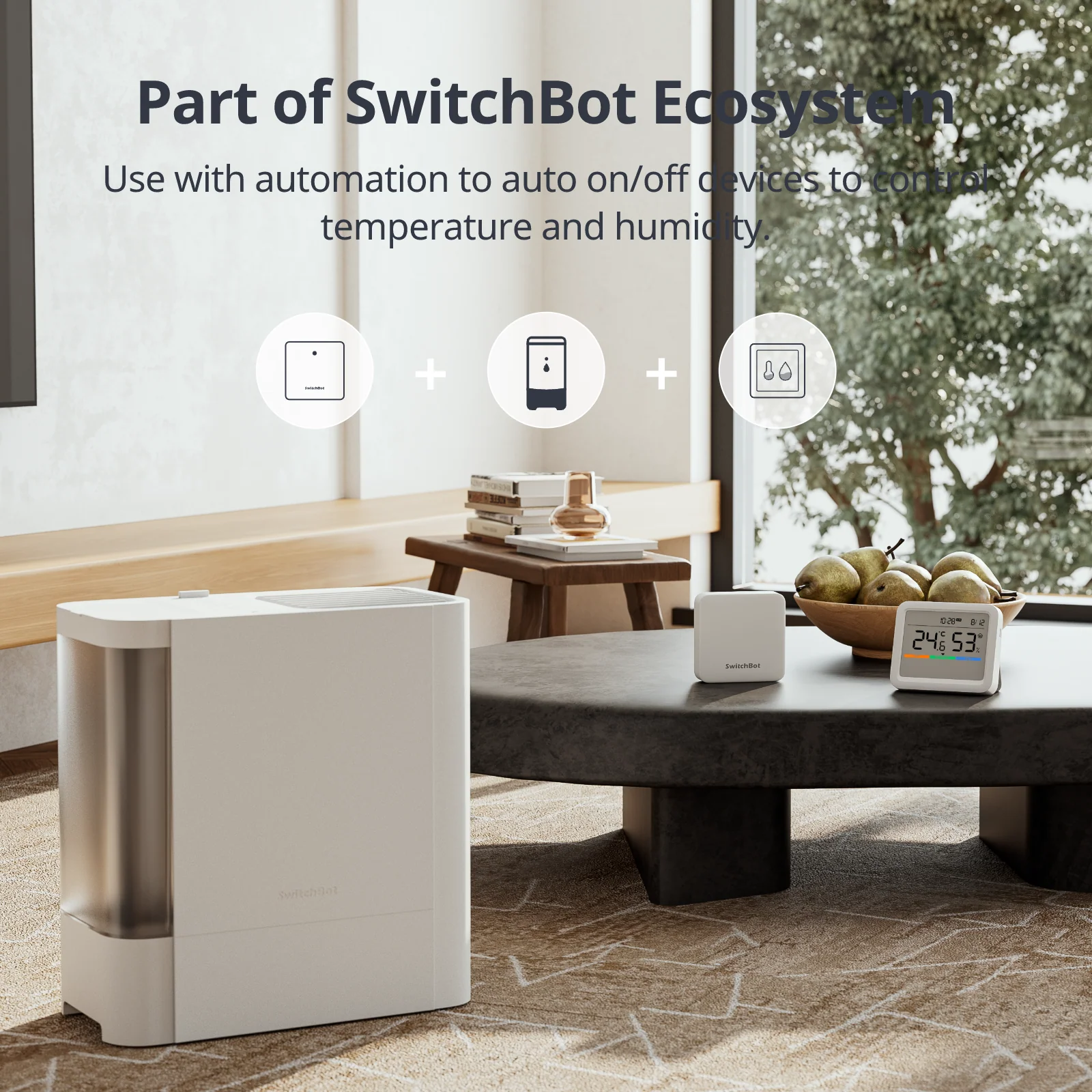 SWITCHBOT SMART MONITORING TEMPARATURE HUMIDITY METER PRO WHITE W4900000 thumbnail 9