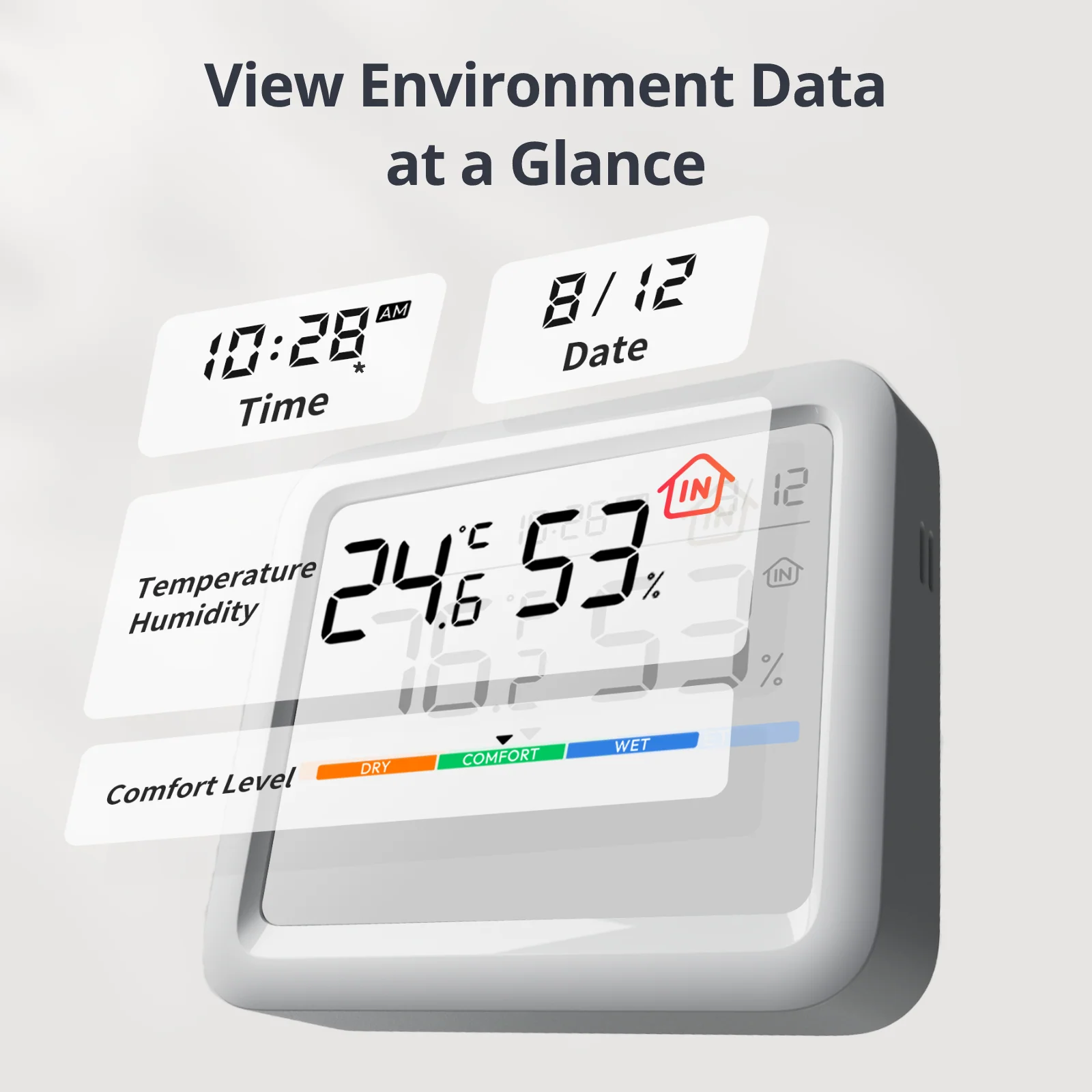 SWITCHBOT SMART MONITORING TEMPARATURE HUMIDITY METER PRO WHITE W4900000 thumbnail 2