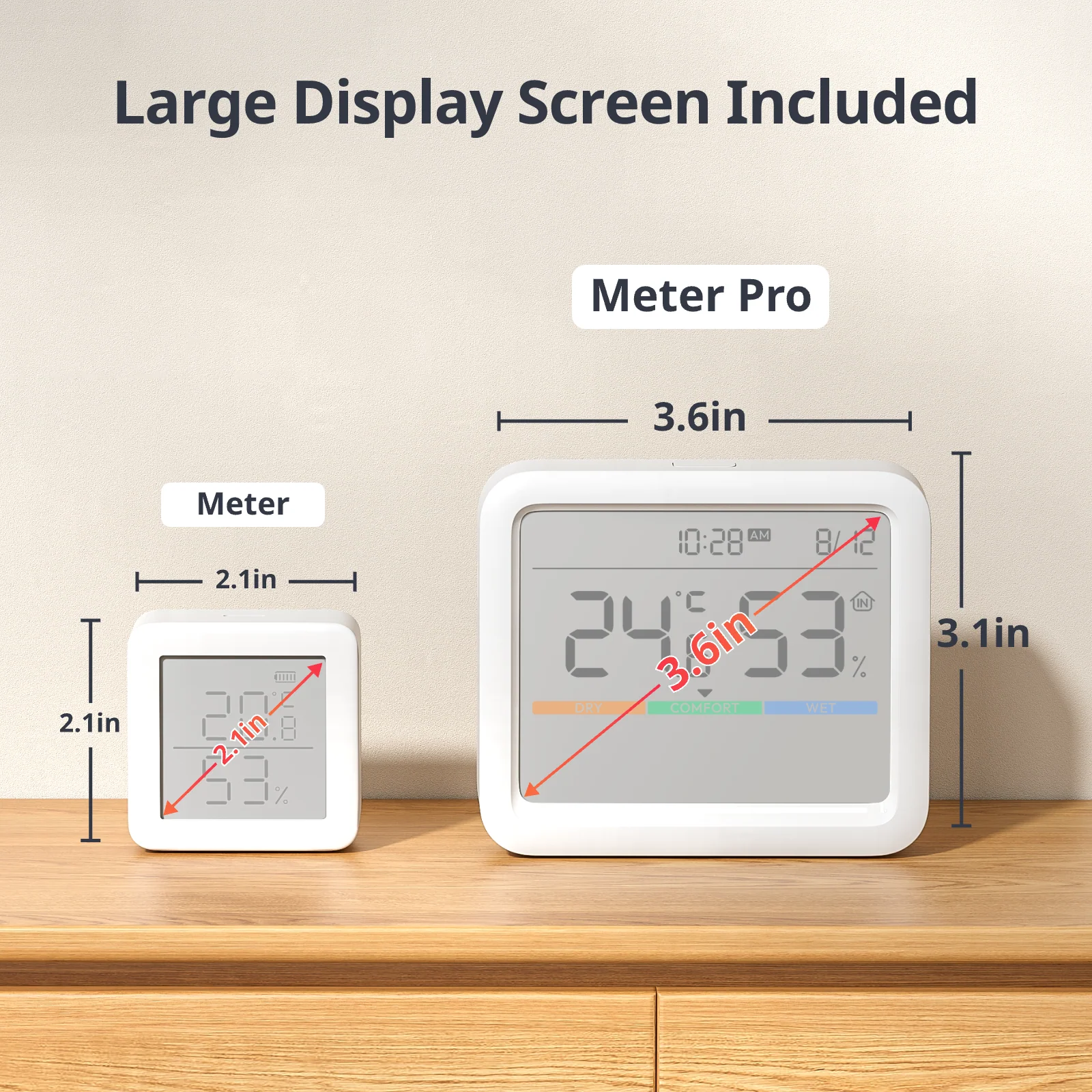 SWITCHBOT SMART MONITORING TEMPARATURE HUMIDITY METER PRO WHITE W4900000 thumbnail 3