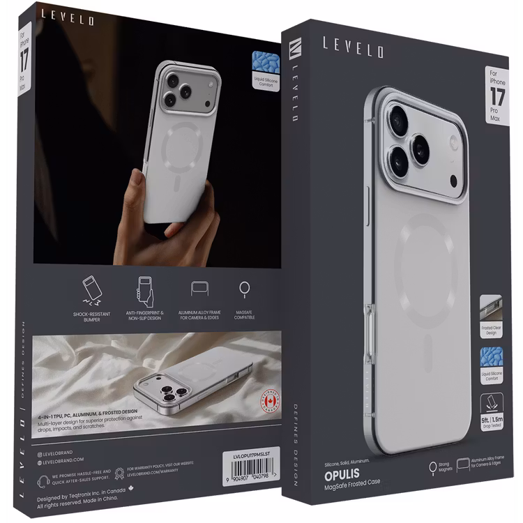 LEVELO OPULIS IPHONE 17 PRO MAX MAGSAFE FROSTED CASE SILVERSTONE LVLOPU17PMSLST thumbnail 10