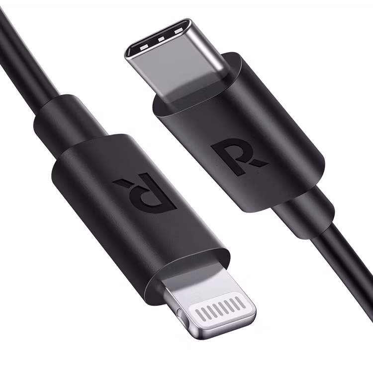 RAVPOWER TYPE C TO LIGHTNING CABLE 1M BLACK RP-CB062