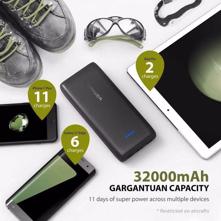 RAVPOWER 32000mAH POWER BANK RP-PB064 thumbnail 2