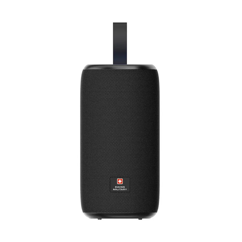 SWISS MILITARY 250W PMPO HIGH DEFINITION PORTABLE WIRELESS SPEAKER BLACK SM-SPKR-250W-25H-BLK thumbnail 2