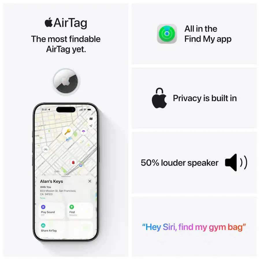 APPLE AIRTAG 2ND GENERATION 1 PACK MFE94 thumbnail 10