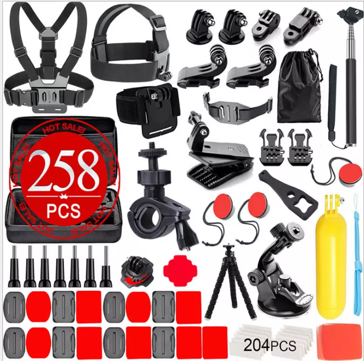 POWERPAK 258 IN 1 GOPRO ACTION CAMERA ACCESSORIES KIT