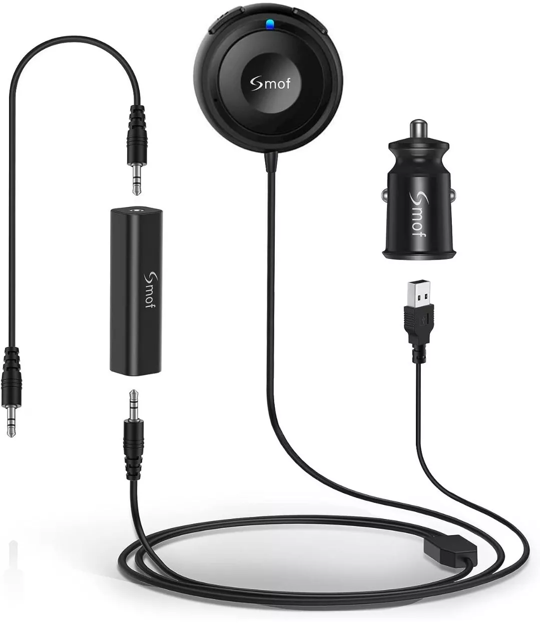 SMOF WIRELESS RECEIVER WITH CAR CHARGER & NOISE ISOLATOR BT4805