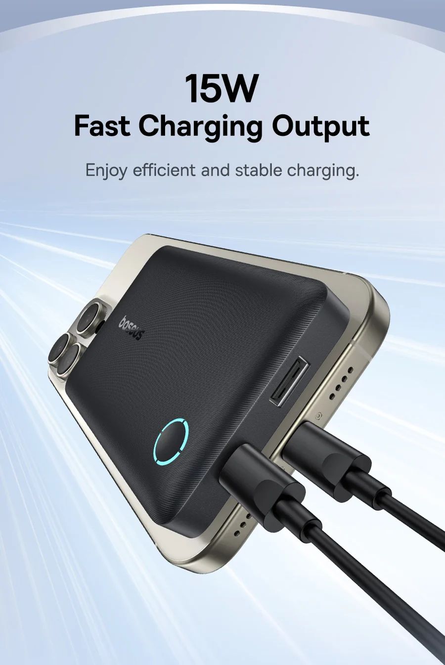 BASEUS ENERFILL FP11 FAST CHARGING 10000MAH 15W POWERBANK BLACK thumbnail 9