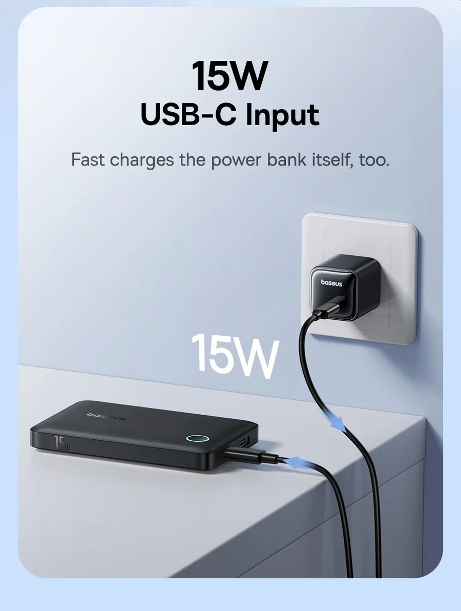 BASEUS ENERFILL FP11 FAST CHARGING 10000MAH 15W POWERBANK BLACK thumbnail 10