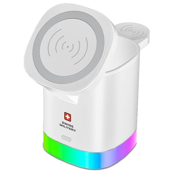 SWISS MILITARY 3 IN 1 WIRELESS MAGNETIC CHARGER WHITE SM-WLC-3IN1-PWC-WHI