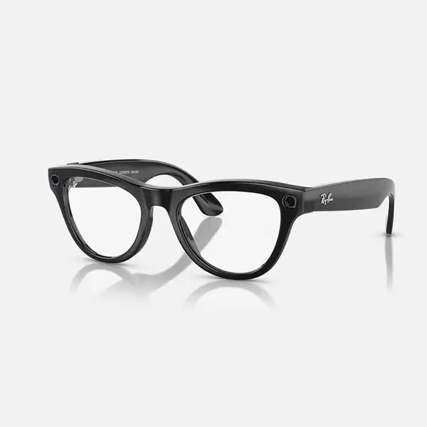 RAYBAN META SKYLER F SHINY BLACK L CLEAR RW4010