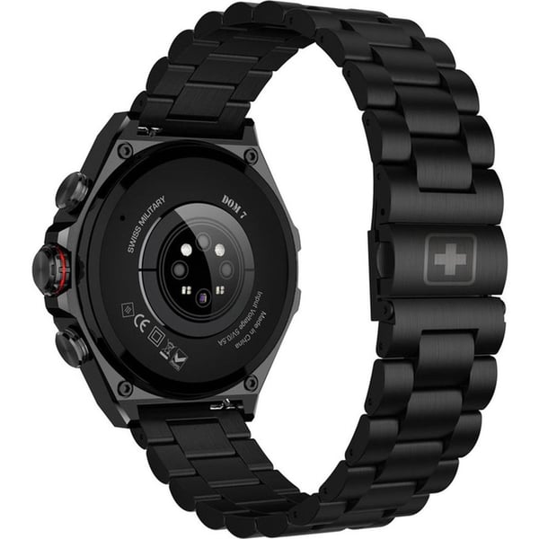 SWISS MILITARY DOM 6 WATCH WITH GUN METAL STRAP BLACK SM-WCH-DOM6-BLKGUNMS thumbnail 4