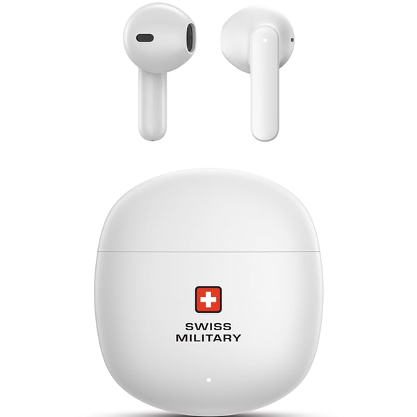 SWISS MILITARY VICTOR 6 HIGH BASS TRUE WIRELESS EARBUDS WHITE SM-TWS-VICTOR6-WH thumbnail 2