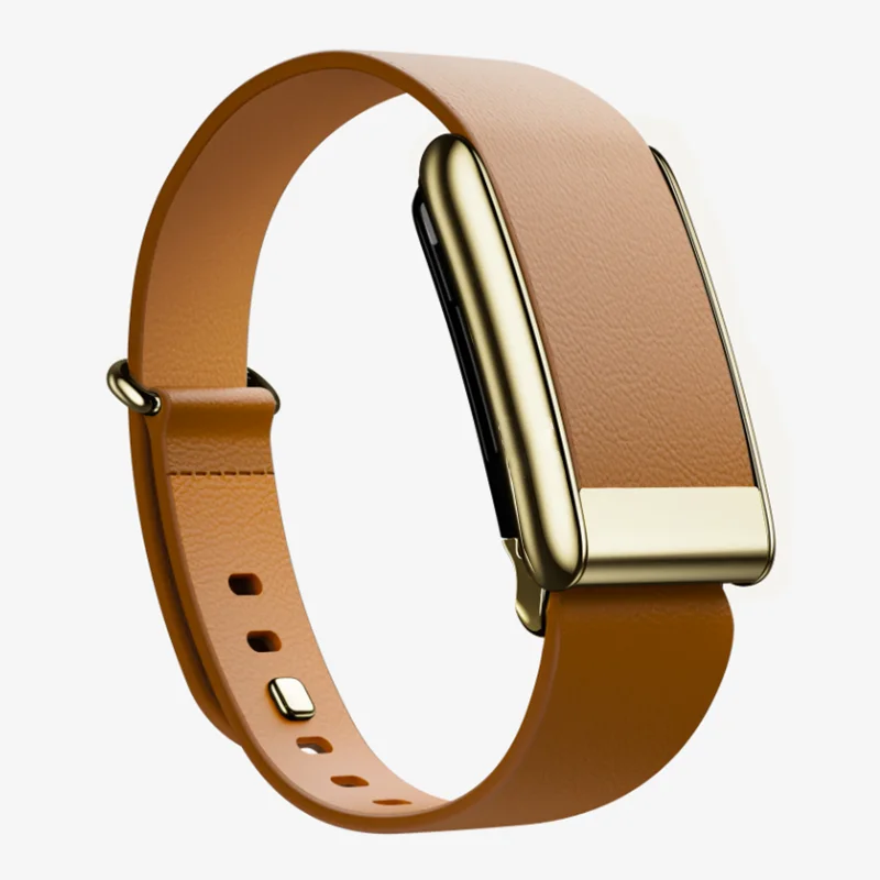 WHOOP 5.0 LEATHER WRISTBAND STRAP BROWN