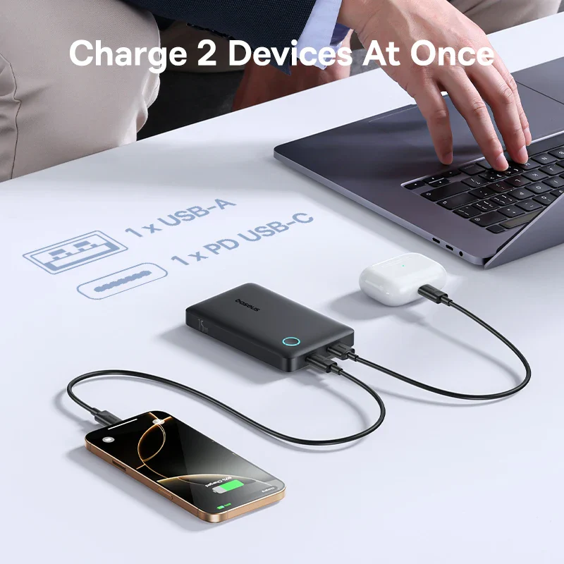 BASEUS ENERFILL FP11 FAST CHARGING 10000MAH 15W POWERBANK BLACK thumbnail 3